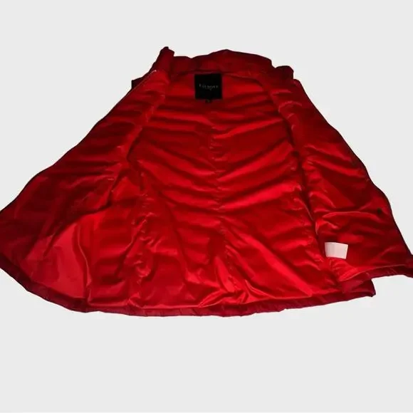 Talbots Petites Quilted Chevron Down Puffer Vest Women's MP Zip Snaps Pockets - Picture 7 of 9